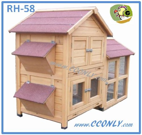 RH-58 2 Story W/Run Rabbit Hutch with Storage…
